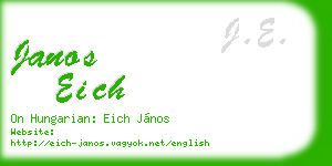 janos eich business card